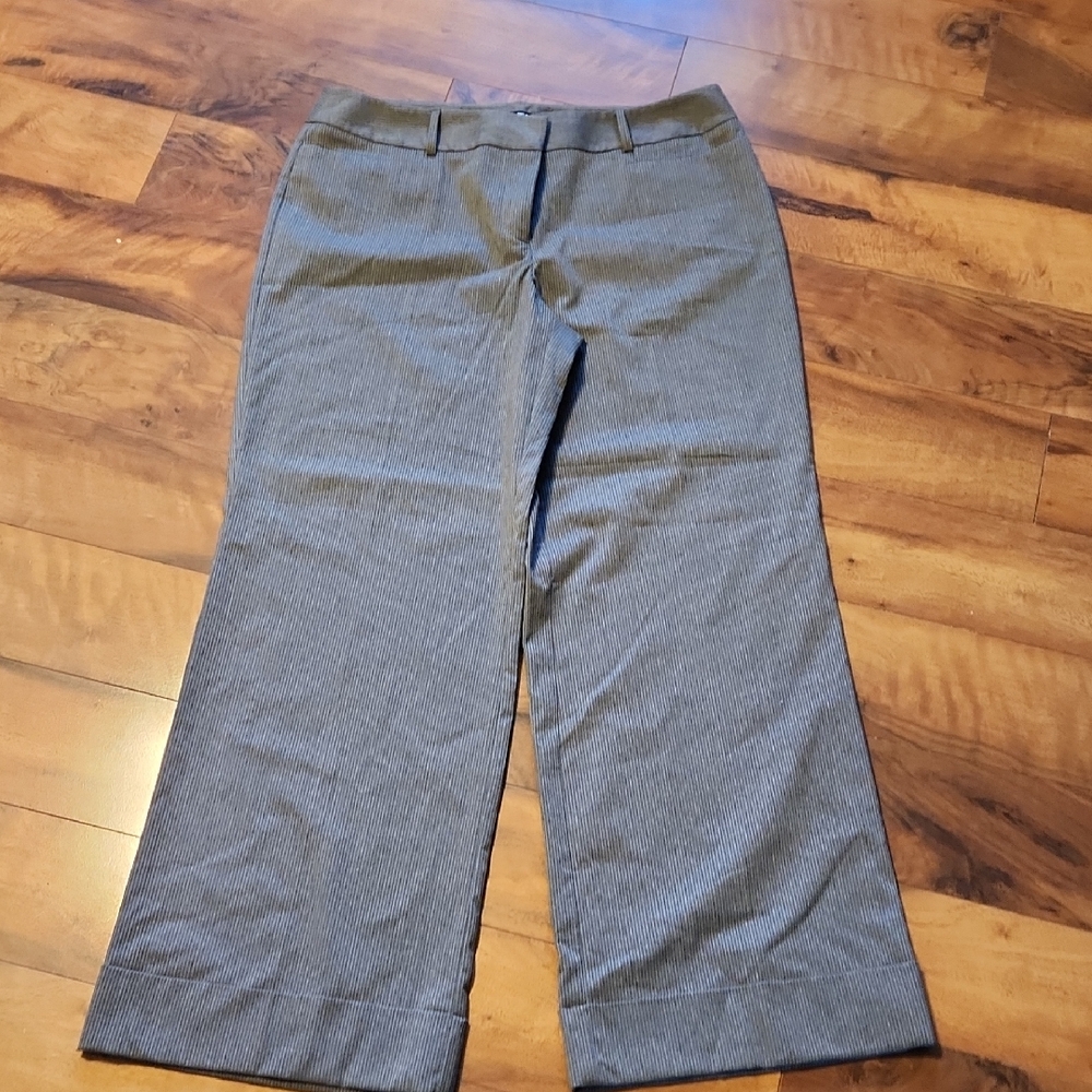 Gray Wide-Leg Trousers Size 16 Dress Pants
